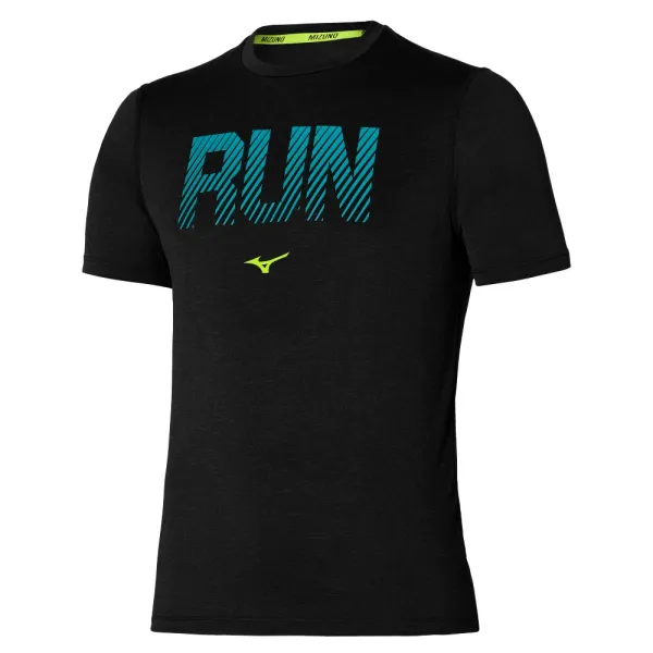 Mizuno Pánské tričko Mizuno  Core Graphic RUN Tee Black