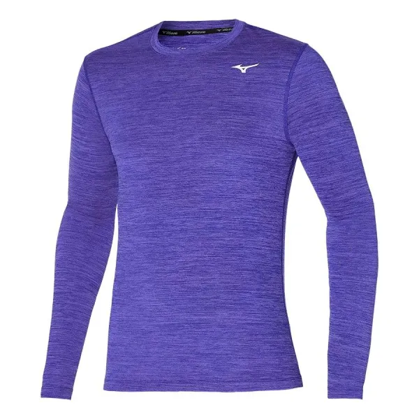 Mizuno Pánské tričko Mizuno  Impulse Core LS Tee Violet Blue