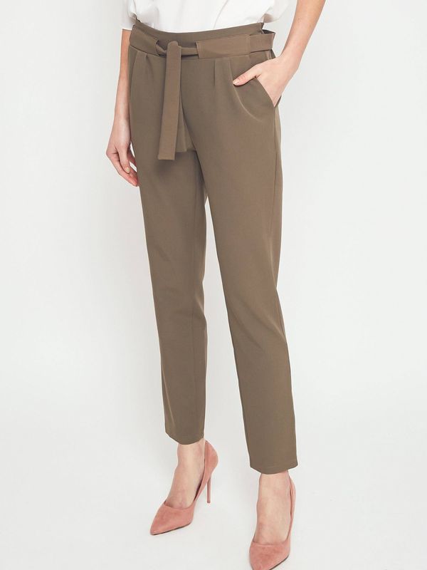 INPRESS Pants with khaki waist tie