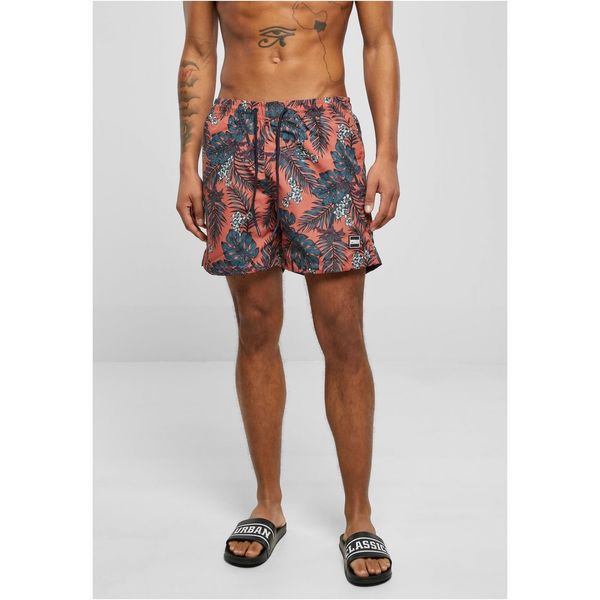 Urban Classics Patterned Swimsuit Shorts Dark Tropical Aop