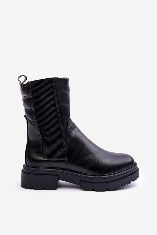 PD1 PD1 Slip-On High Padded Boots Ankle Boots Black Milca