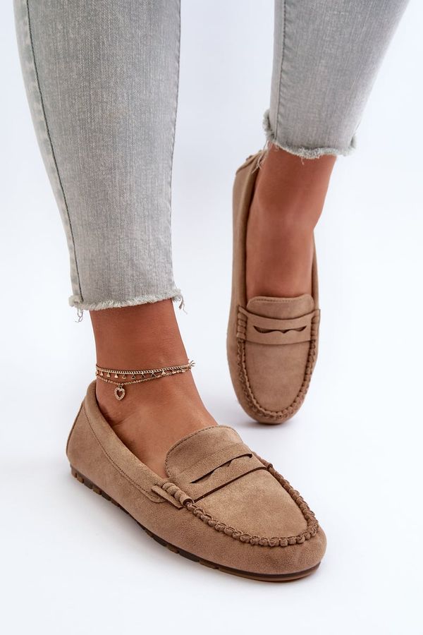 PE1 PE1 Classic Women's Suede Moccasins Dark Beige Glimris