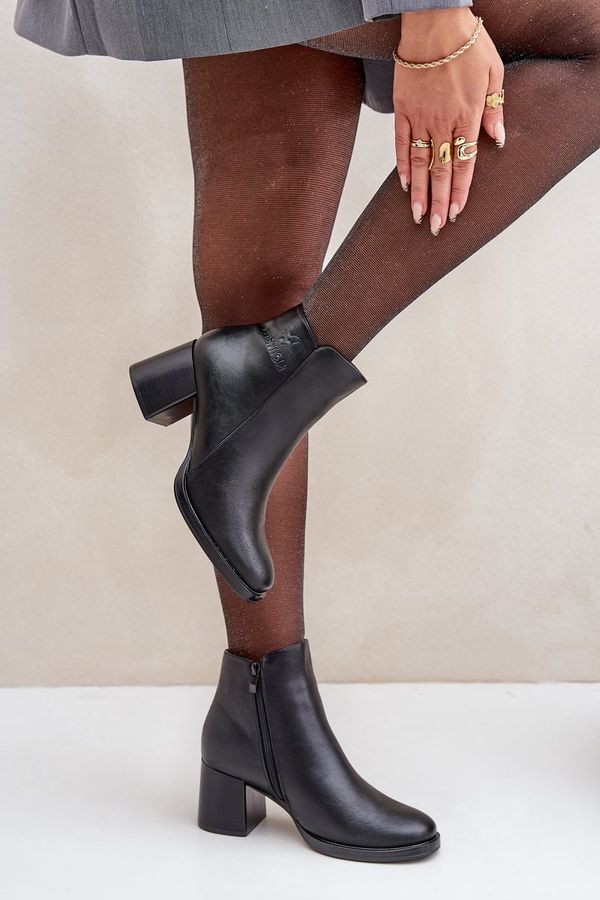 PE1 PE1 Insulated ankle boots with heel black Feliveth