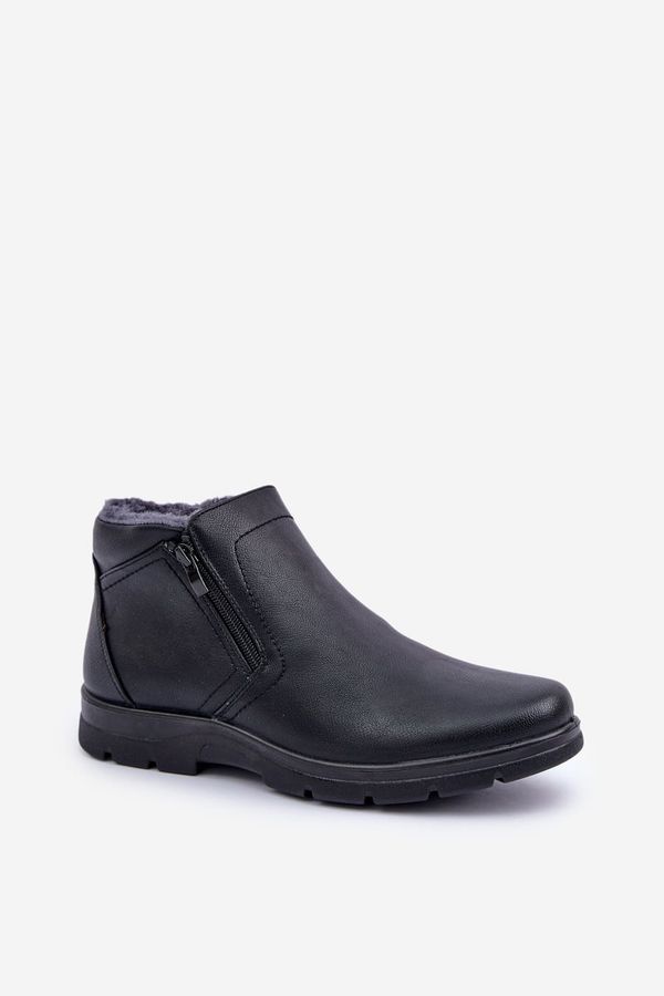 PE1 PE1 Warm Men's Boots Made Of Eco Leather Black Daniello