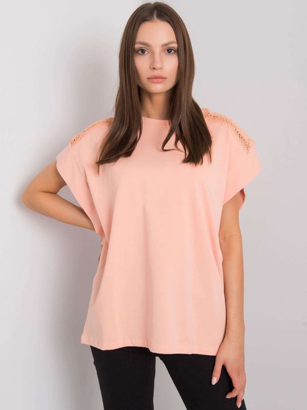Fashionhunters Peach oversized blouse