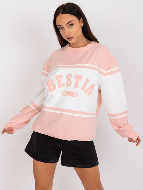 Fashionhunters Peach Oversized Hoodless Hoodie