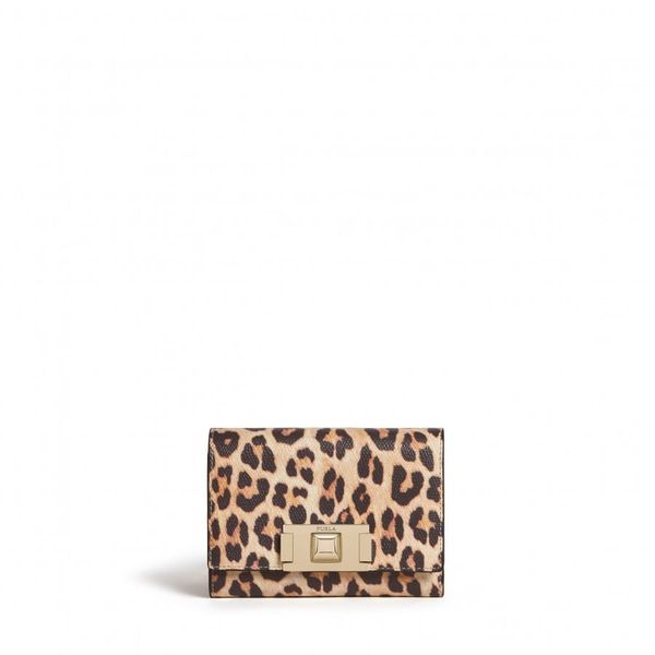 Furla Peňaženka - FURLA MIMI M COMPACT WALLET - ARES ST. LEOPARDO MINI patterned