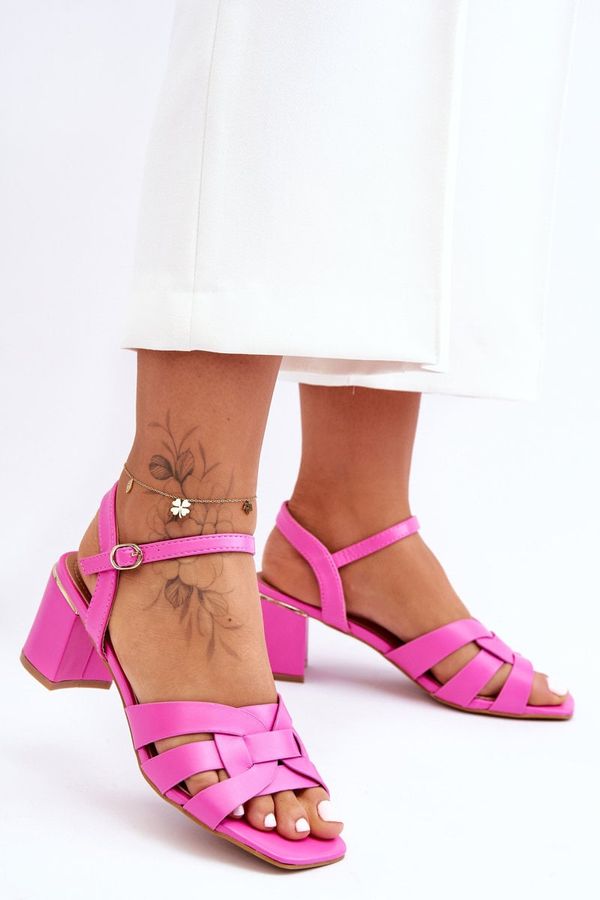 PG1 PG1 Classic Heeled Sandals Pink Misty