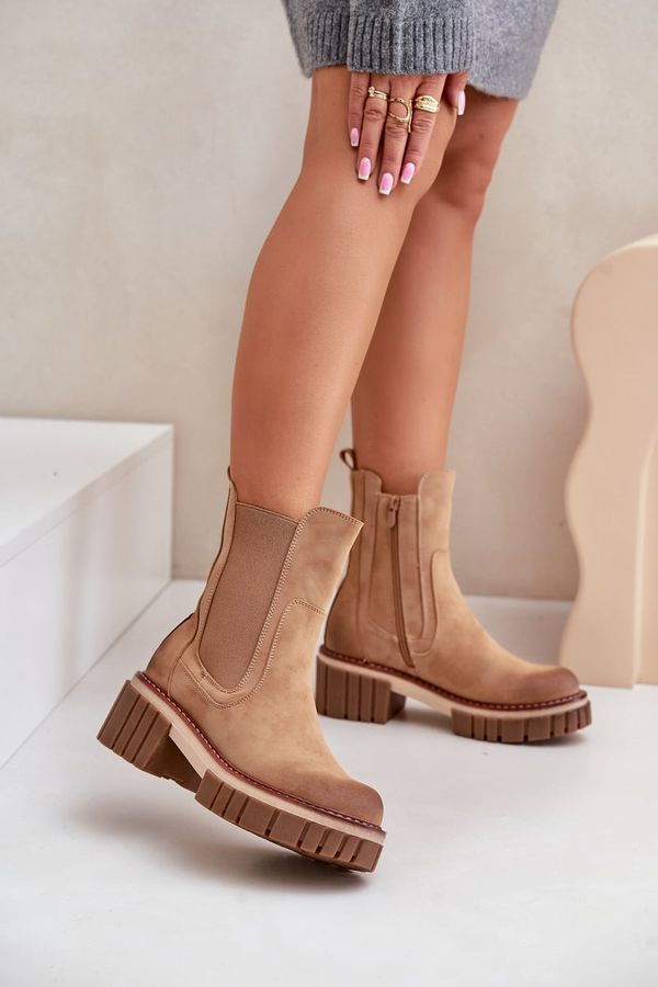 PH2 PH2 Ankle Boots With Zip Insulated Camel Linneviae