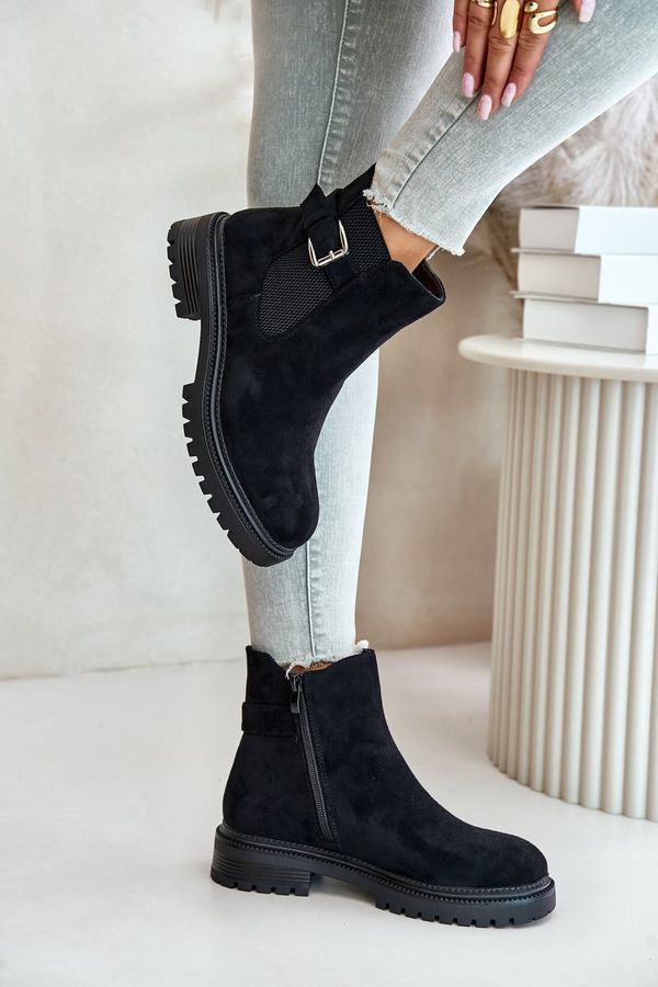 PH2 PH2 Insulated ankle boots with zipper and buckle black Kikiella