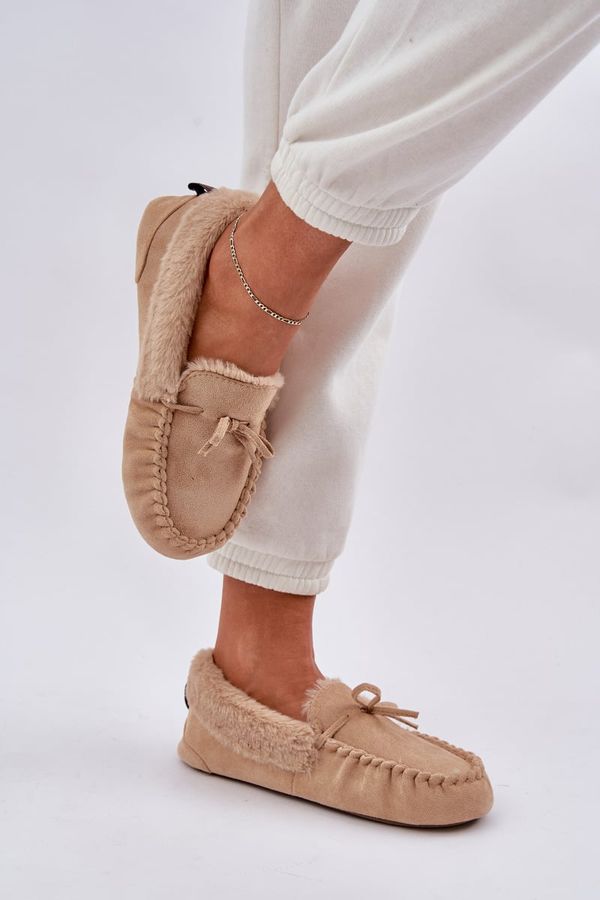 PH2 PH2 Moccasins Women's With Fur Beige Kleogoria