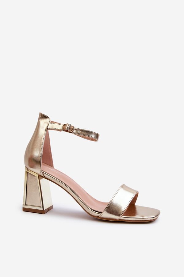 Kesi Pholia high-heeled gold sandals