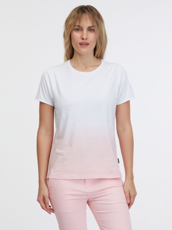 SAM73 Pink and white women's T-shirt SAM 73 Dolores