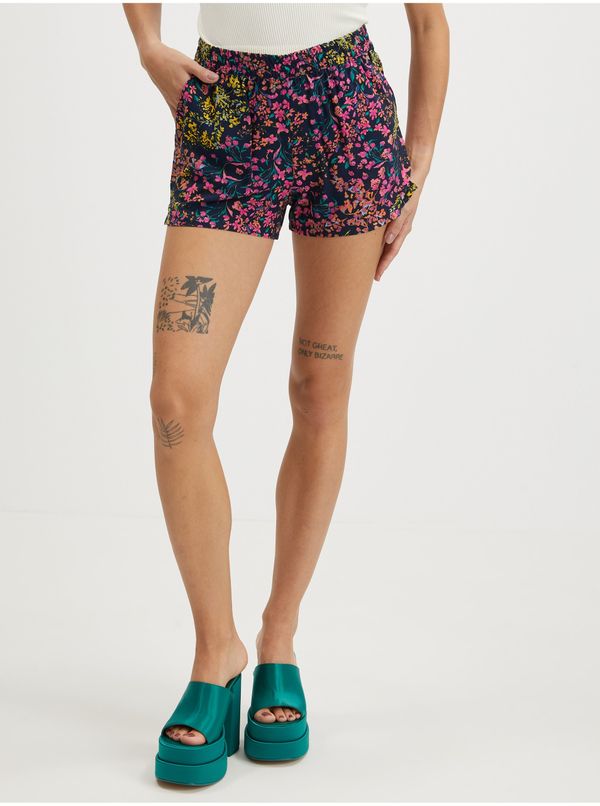 Only Pink-Blue Floral Shorts ONLY - Women