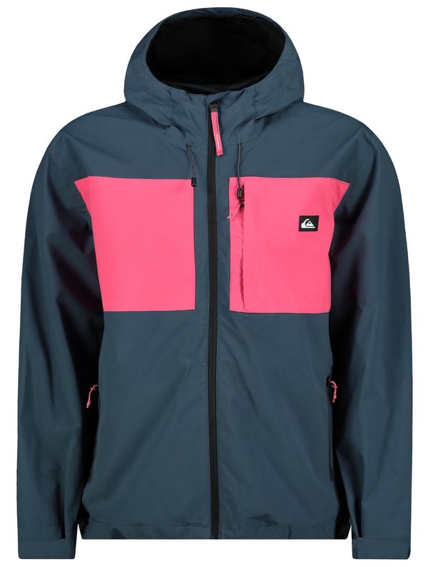 Quiksilver Pink-Blue Men's Lightweight Jacket with Hood Quiksilver Lizard Head - Men