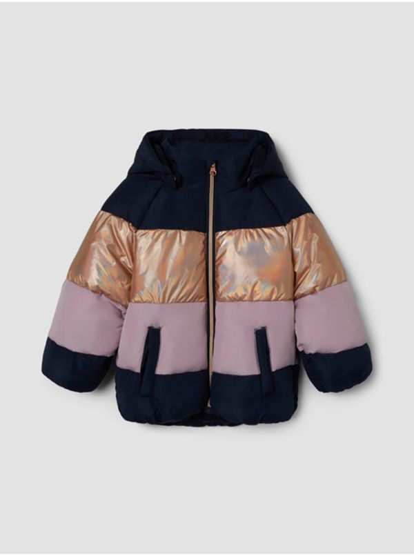 name it Pink-blue quilted jacket name it Mille - Girls