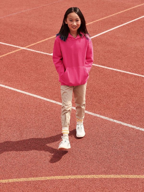 Fruit of the Loom Pink children's sweatshirt Classic kangaroo Fruit of the Loom