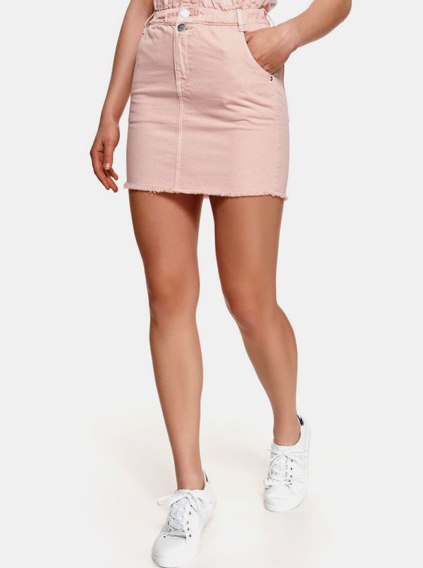 Top Secret Pink Denim Sheath Mini Skirt TOP SECRET - Women