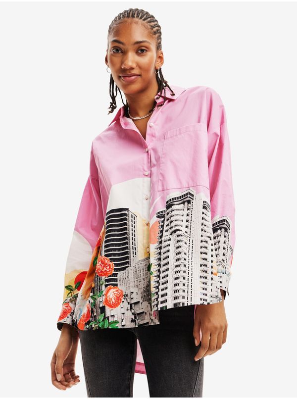 DESIGUAL Pink Desigual Bolonia Womens Patterned Shirt - Women
