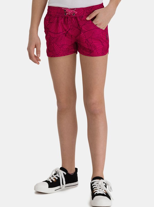 SAM73 Pink Girls' Patterned Shorts with Pockets SAM 73