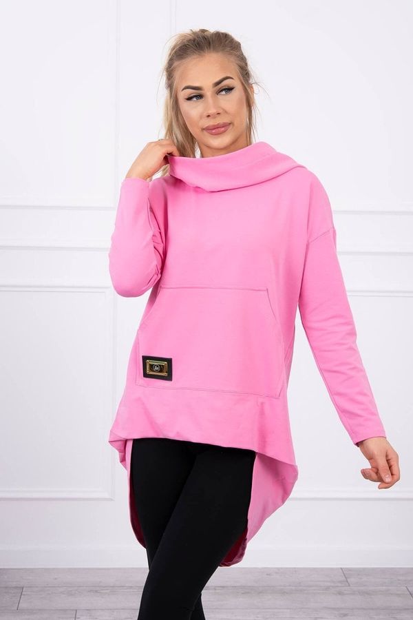 Kesi Pink hoodie with a long back