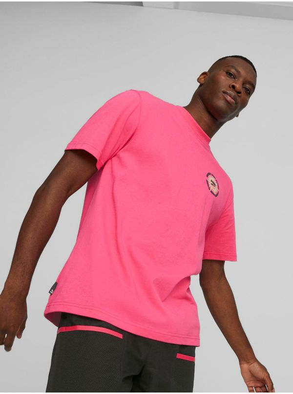 Puma Pink Mens Loose T-Shirt Puma - Men
