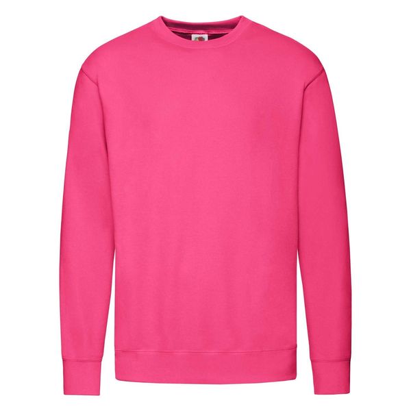 Fruit of the Loom Pink Men's Sweatshirt Lightweight Set-in-Sweat Sweat Fruit of the Loom