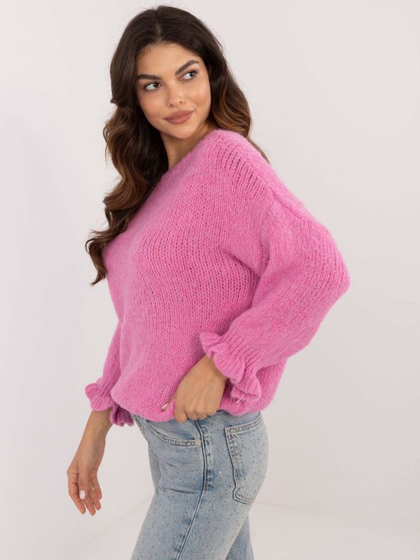 Fashionhunters Pink oversize sweater