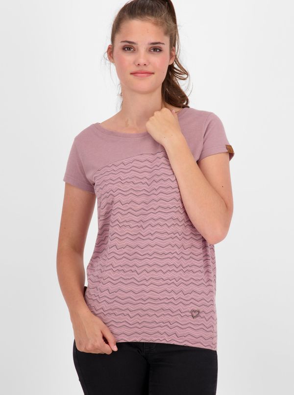 ALIFE AND KICKIN Pink Women's Patterned T-Shirt Alife and Kickin - Women