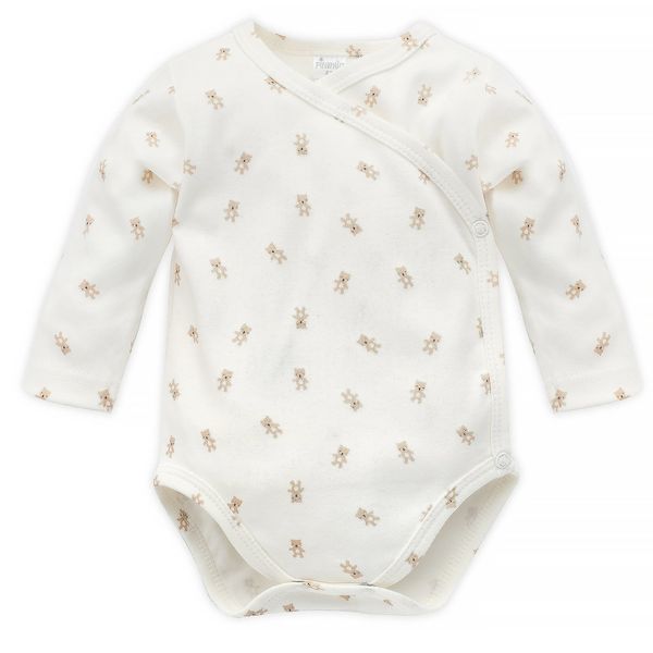 Pinokio Pinokio Kids's Lovely Day Beige Wrapped Longsleeve Bodysuit