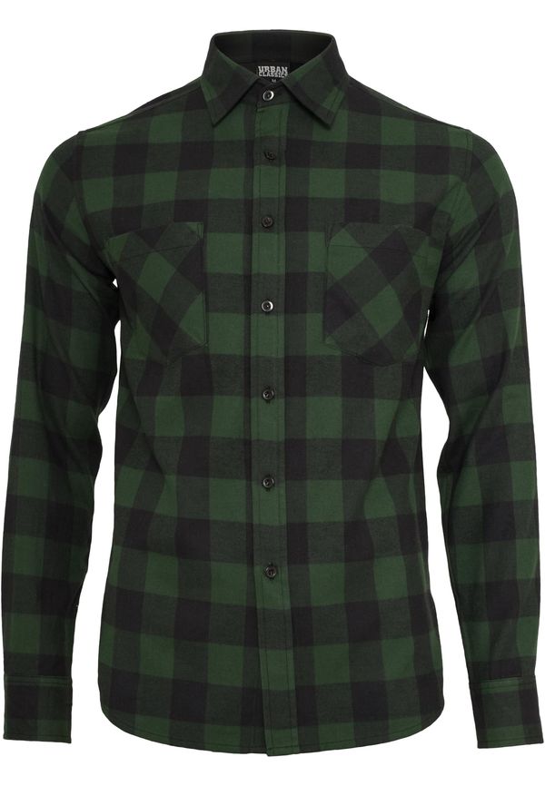 Urban Classics Plaid flannel shirt blk/forest