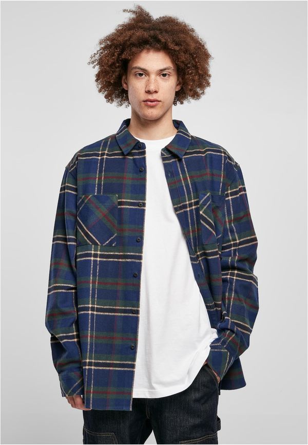 Urban Classics Plaid Mountain Shirt Dark Blue/Bottle Green