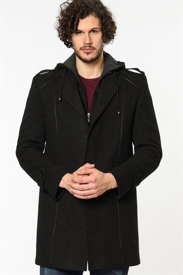 dewberry PLT8334 DEWBERRY MEN'S COAT-BLACK