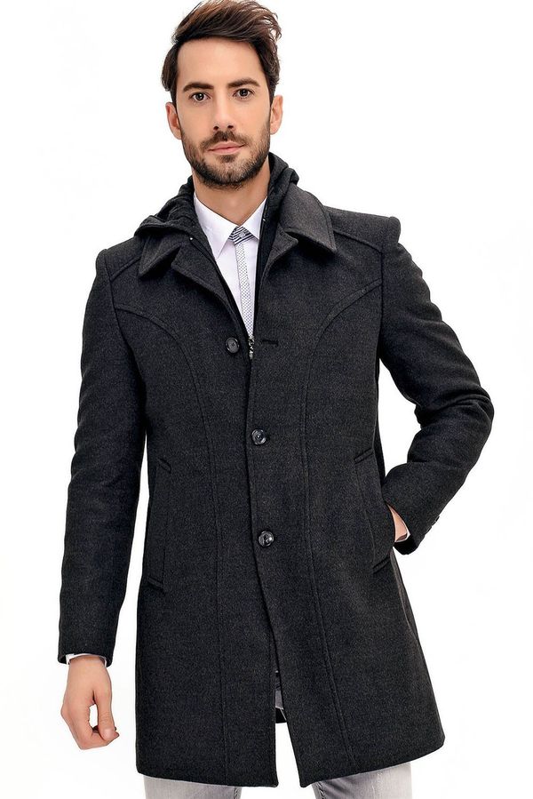 dewberry PLT8366 DEWBERRY MEN'S COAT-ANTHRACITE