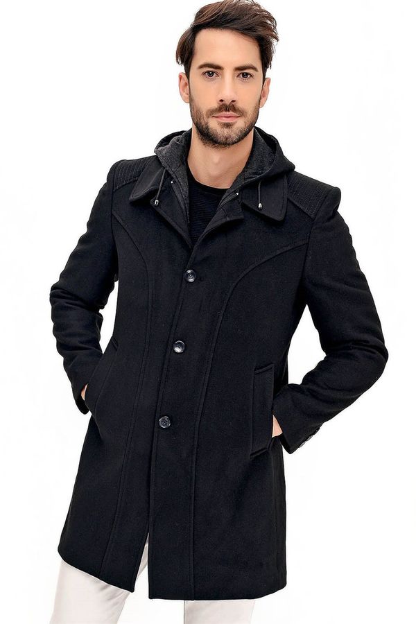 dewberry PLT8366 DEWBERRY MEN'S COAT-BLACK