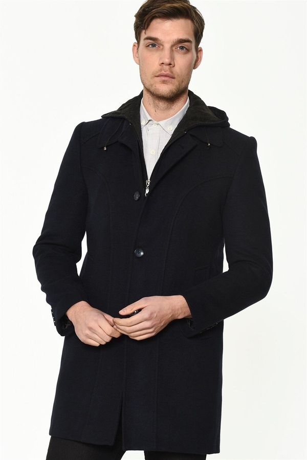 dewberry PLT8366 DEWBERRY MEN'S COAT-NAVY BLUE