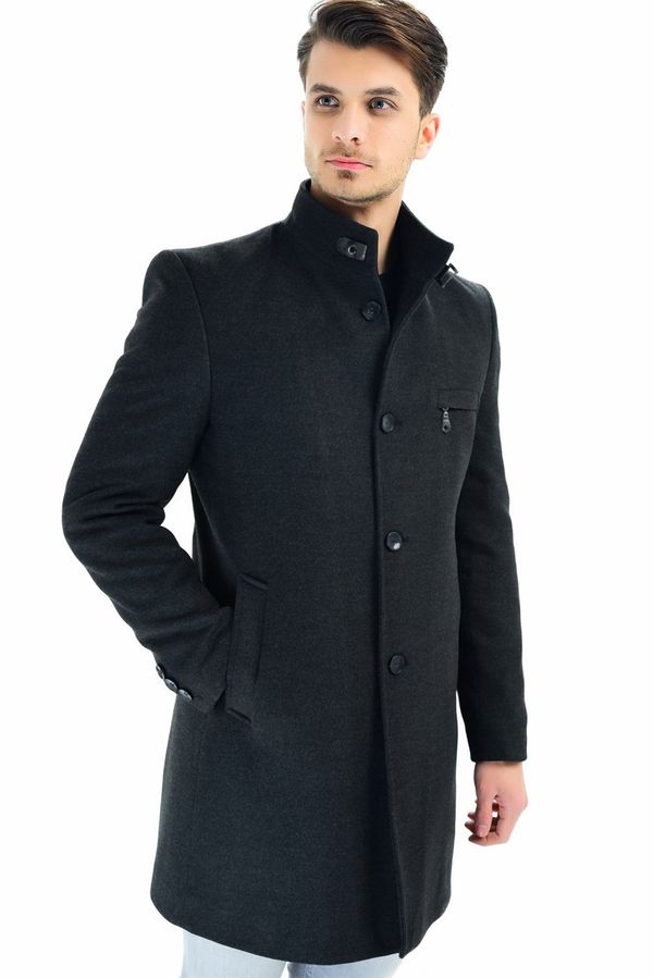 dewberry PLT8367 DEWBERRY MEN'S COAT-ANTHRACITE