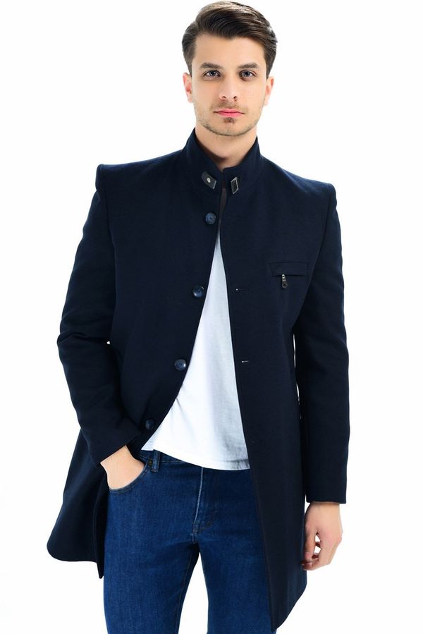 dewberry PLT8367 DEWBERRY MEN'S COAT-NAVY BLUE