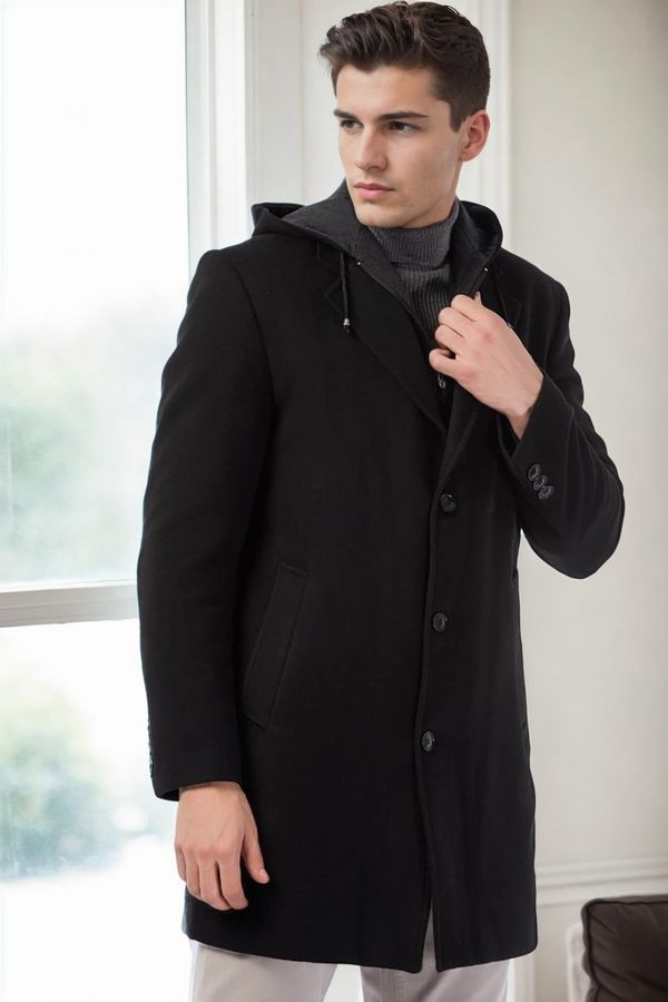 dewberry PLT8376 DEWBERRY MEN'S COAT-BLACK-2