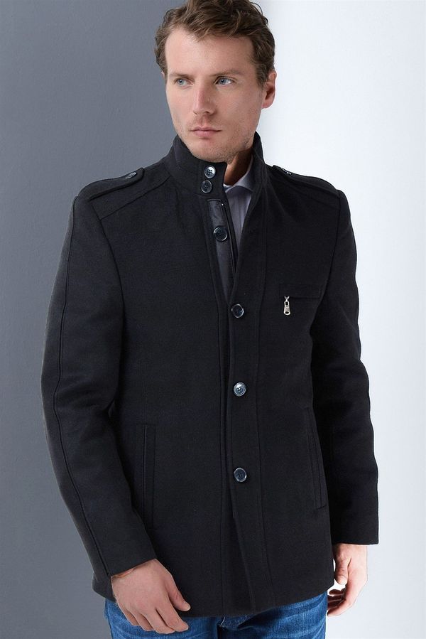 dewberry PLT8378 DEWBERRY MEN'S COAT-BLACK