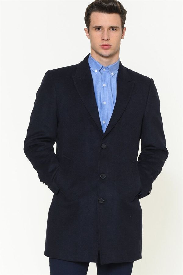 dewberry PLT8390 DEWBERRY MEN'S COAT-NAVY BLUE