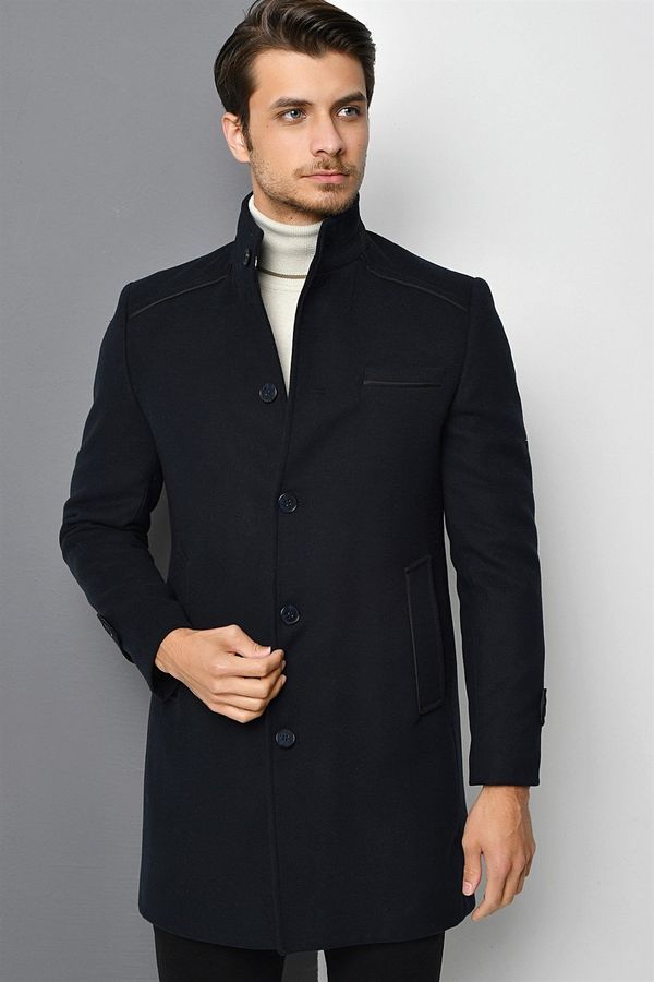 dewberry PLT8391 DEWBERRY MEN'S COAT-NAVY BLUE