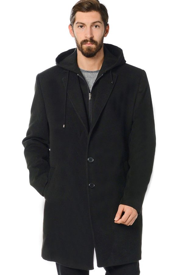 dewberry PLT8395 DEWBERRY BATTAL COAT-BLACK