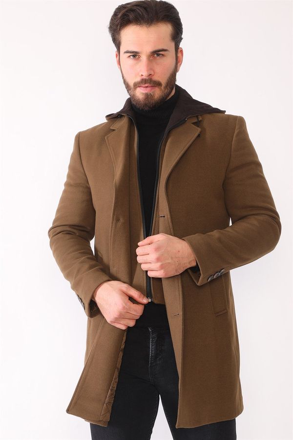 dewberry PLT8395 DEWBERRY BATTAL COAT-CAMEL