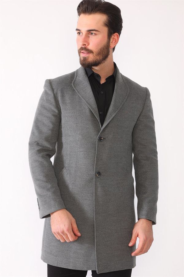 dewberry PLT8398 DEWBERRY MEN'S COAT-DARK GREY