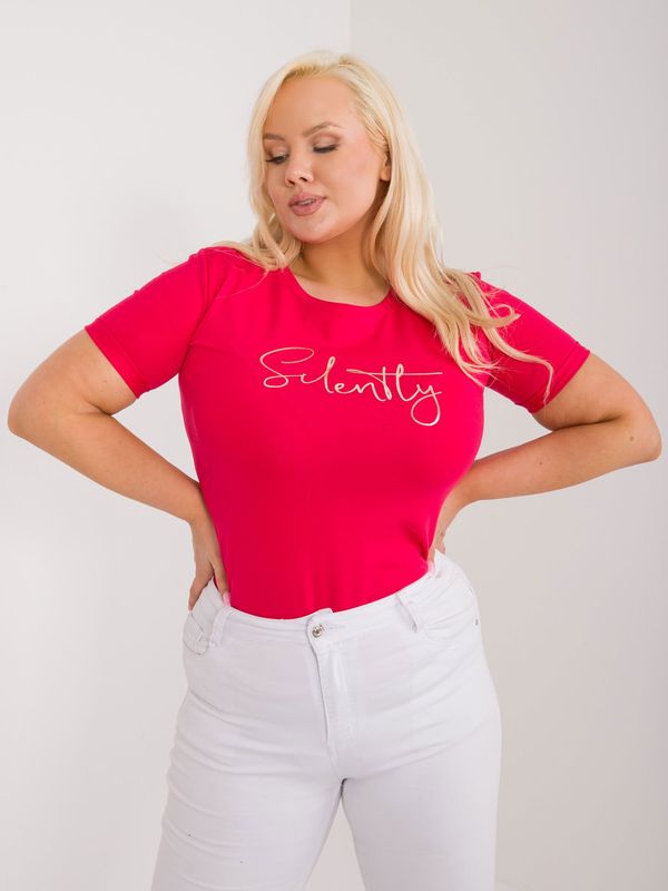 Fashionhunters Plus Size Red Casual Cotton T-Shirt