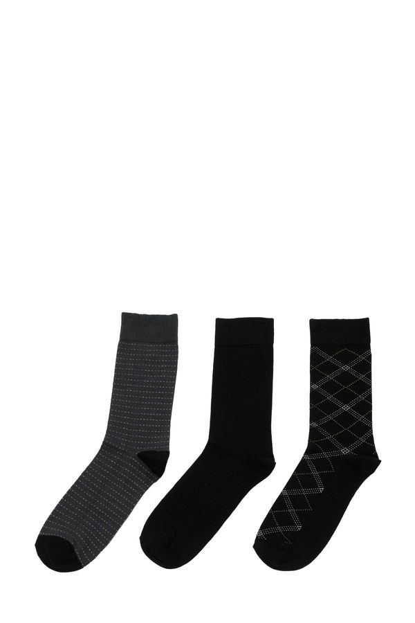 Polaris Polaris PLAID 3 LU SKT-M 3PR Men's Black Socket Socks