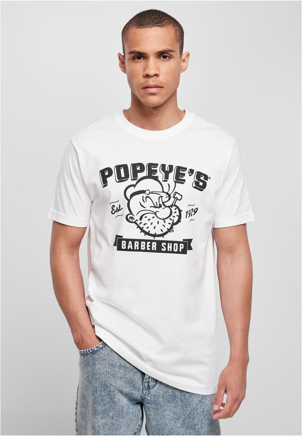 Merchcode Popeye Barber Shop Tee White