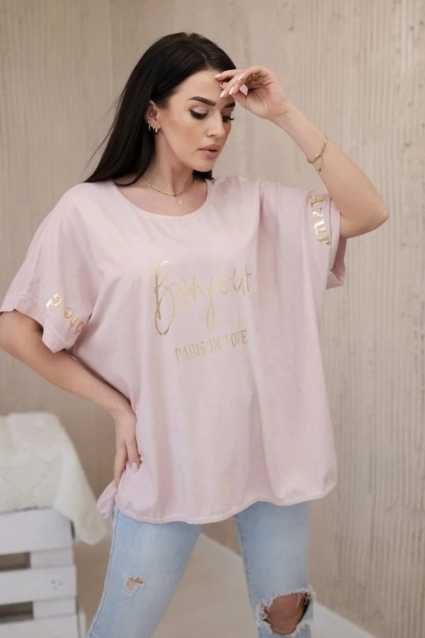 Kesi Powdery pink cotton foam blouse