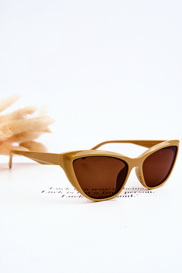 PP1 PP1 Fashionable Cat Eye Sunglasses V090169 Dark beige